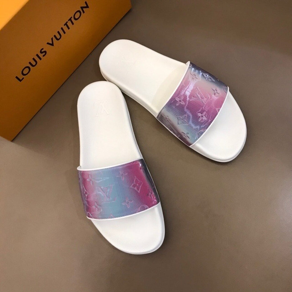 Louis Vuitton Mens Sandals Monogram Hologram Canvas Spring/Summer Collection, White