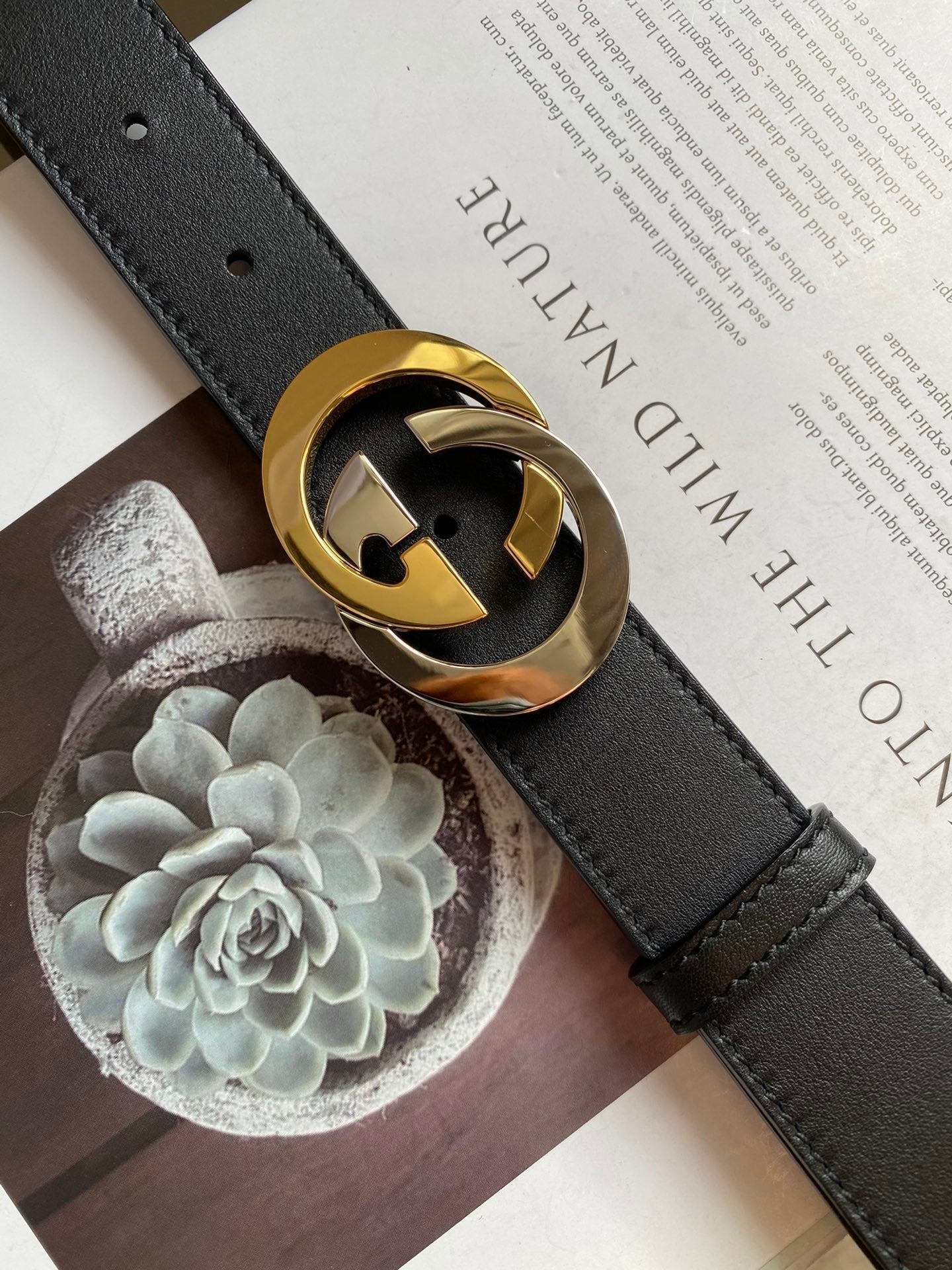 Gucci Belt With Double G Buckle Black