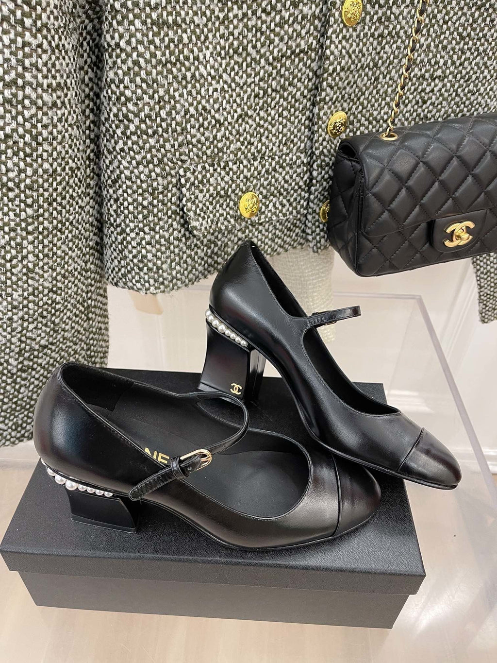 Chanel Open Shoes Black