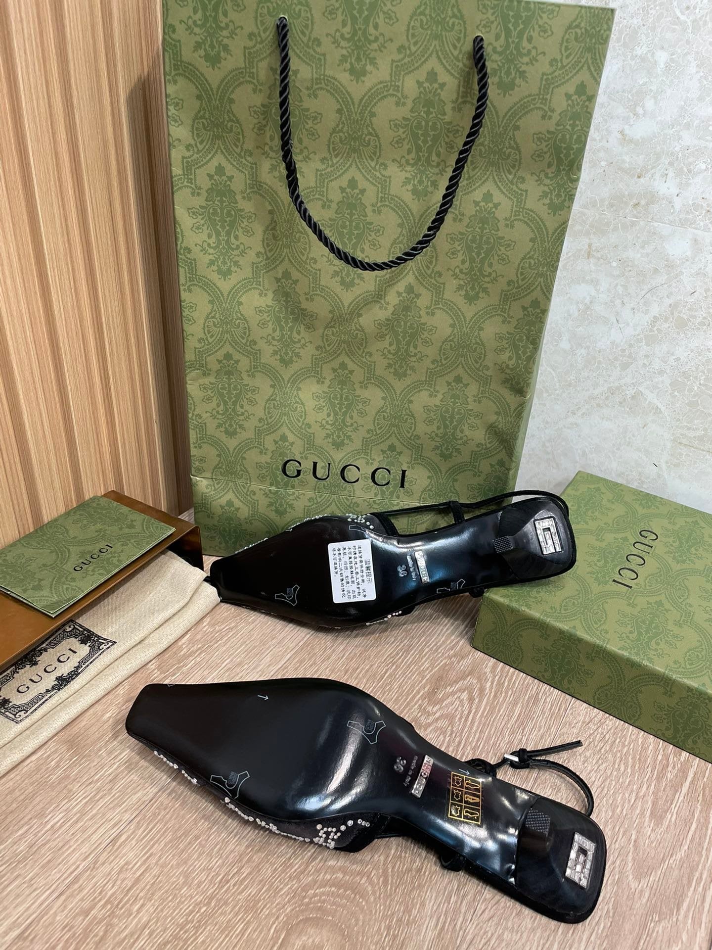 Gucci Balenciaga The Hacker Project Square Knife Pump Black
