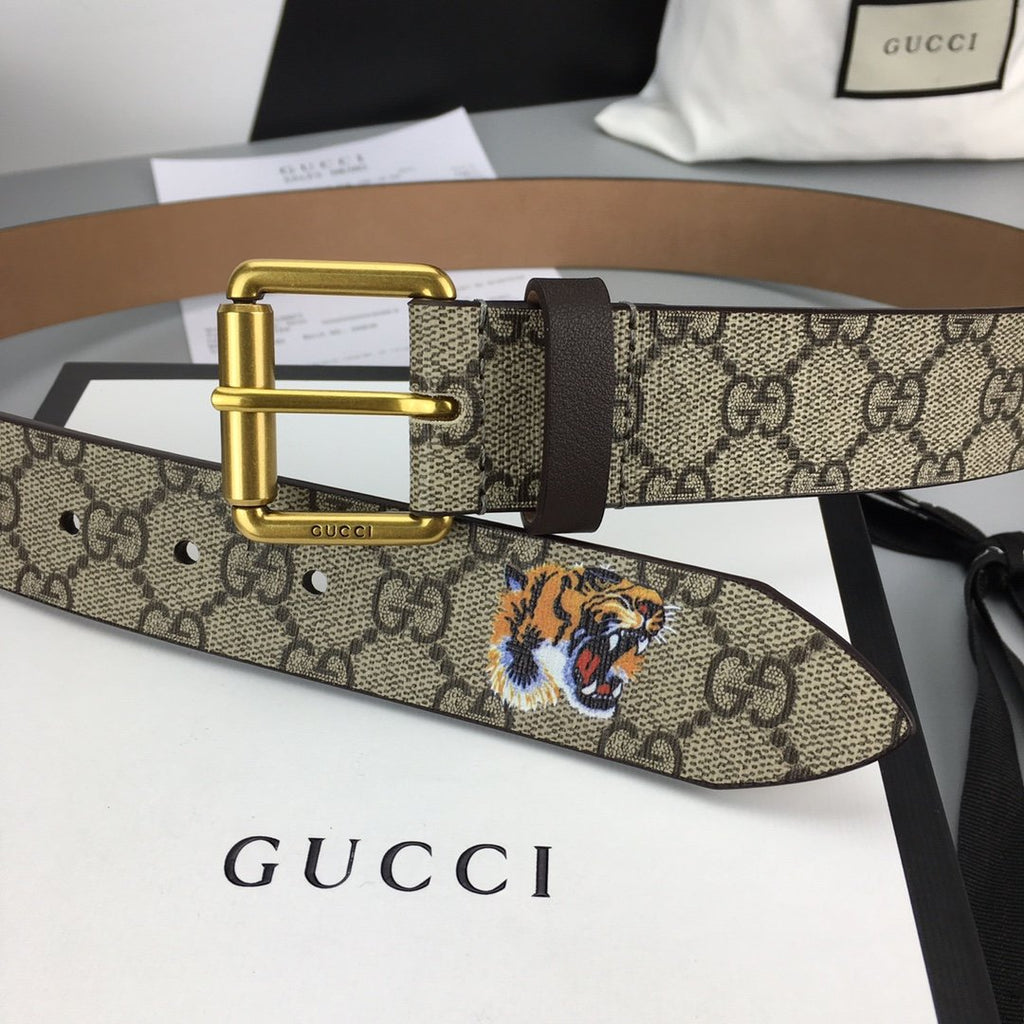 Gucci Belt With Square Buckle Brown