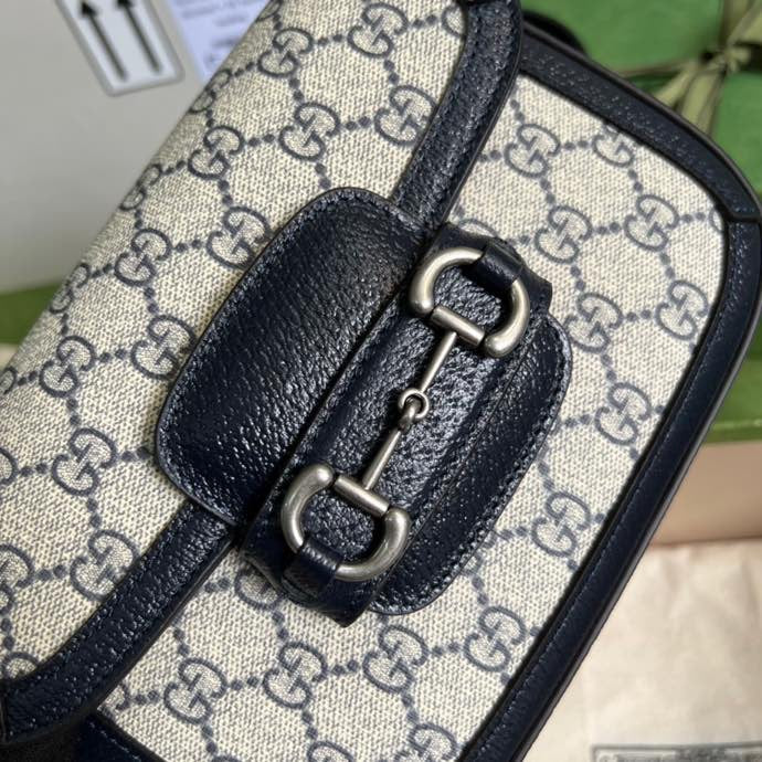 Gucci Horsebit 1955 GG Mini Bag 17cm Beige