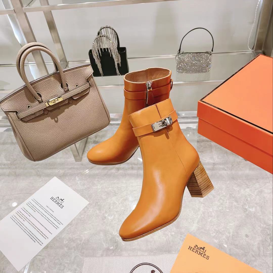 Hermes Saint Germain Ankle Boot Brown