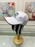 Gucci Canvas Baseball Cap with Web White