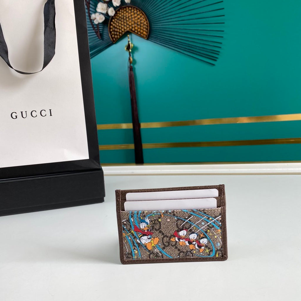 Gucci Disney Donald Duck Brown Cardholder 11cm