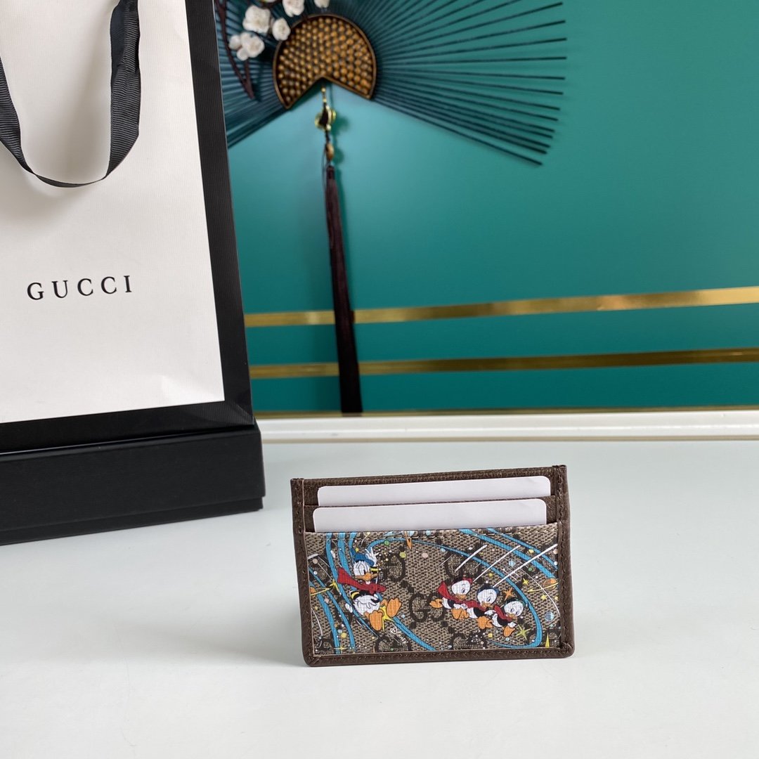 Gucci Disney Donald Duck Brown Cardholder 11cm