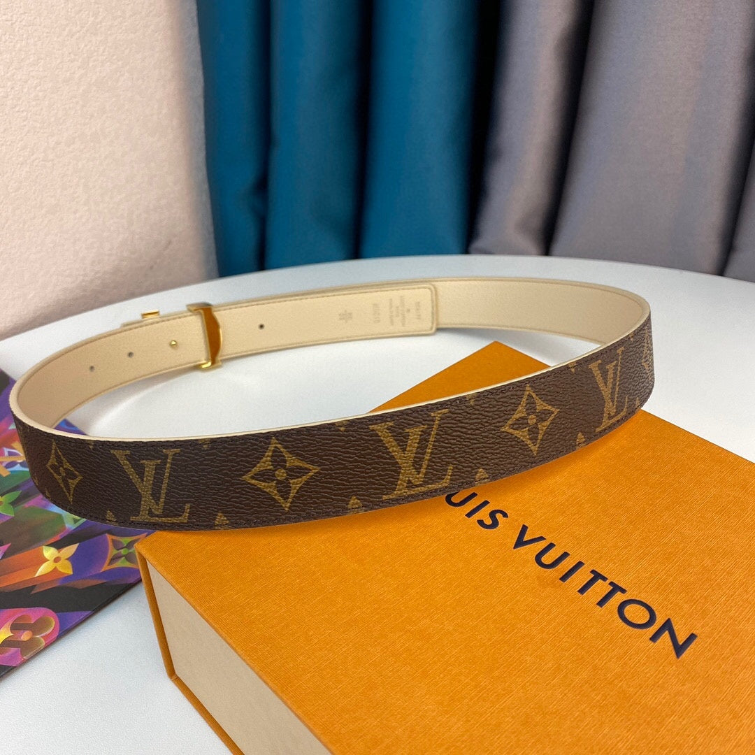 Louis Vuitton LV Initiales Belt Brown