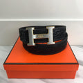 Hermes Quizz Touareg Belt Buckle & Reversible Leather Black