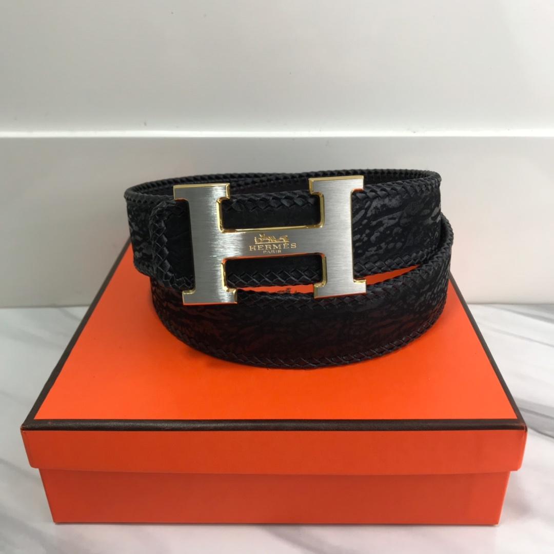 Hermes Quizz Touareg Belt Buckle & Reversible Leather Black