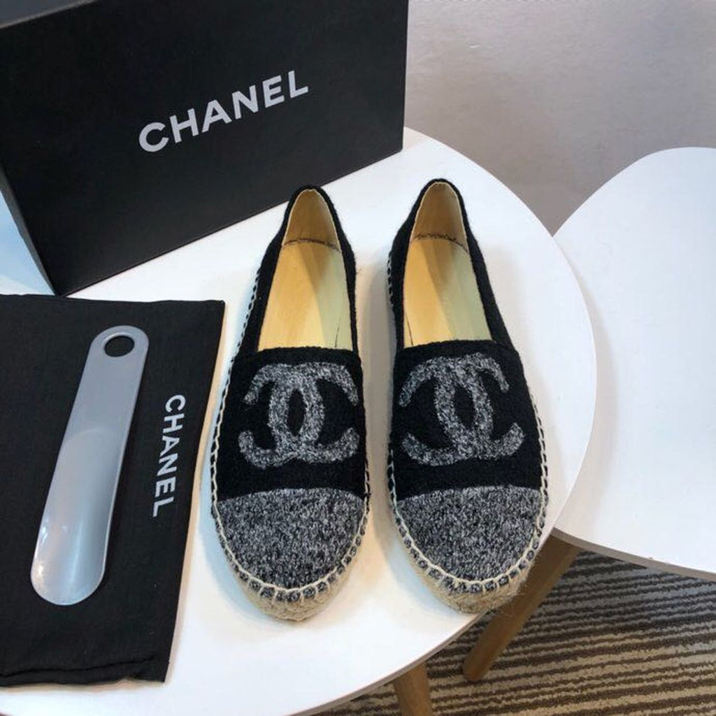Chanel Tweed and Fabric Espadrilles Spring/Summer Collection Act 2 Black/Grey