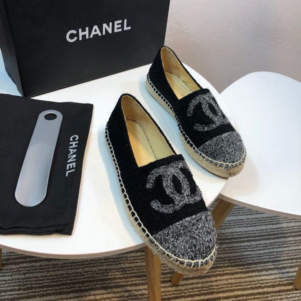 Chanel Tweed and Fabric Espadrilles Spring/Summer Collection Act 2 Black/Grey