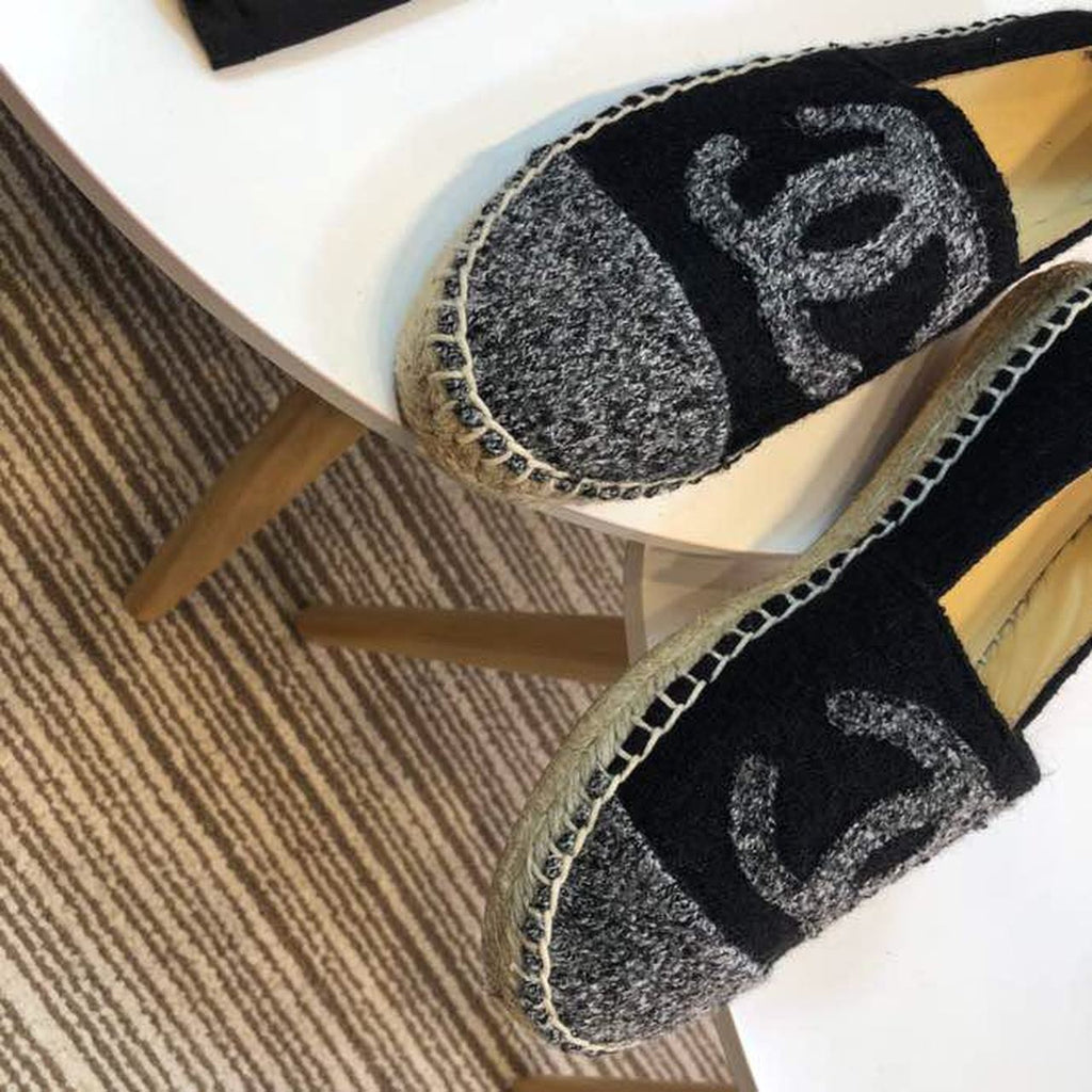 Chanel Tweed and Fabric Espadrilles Spring/Summer Collection Act 2 Black/Grey