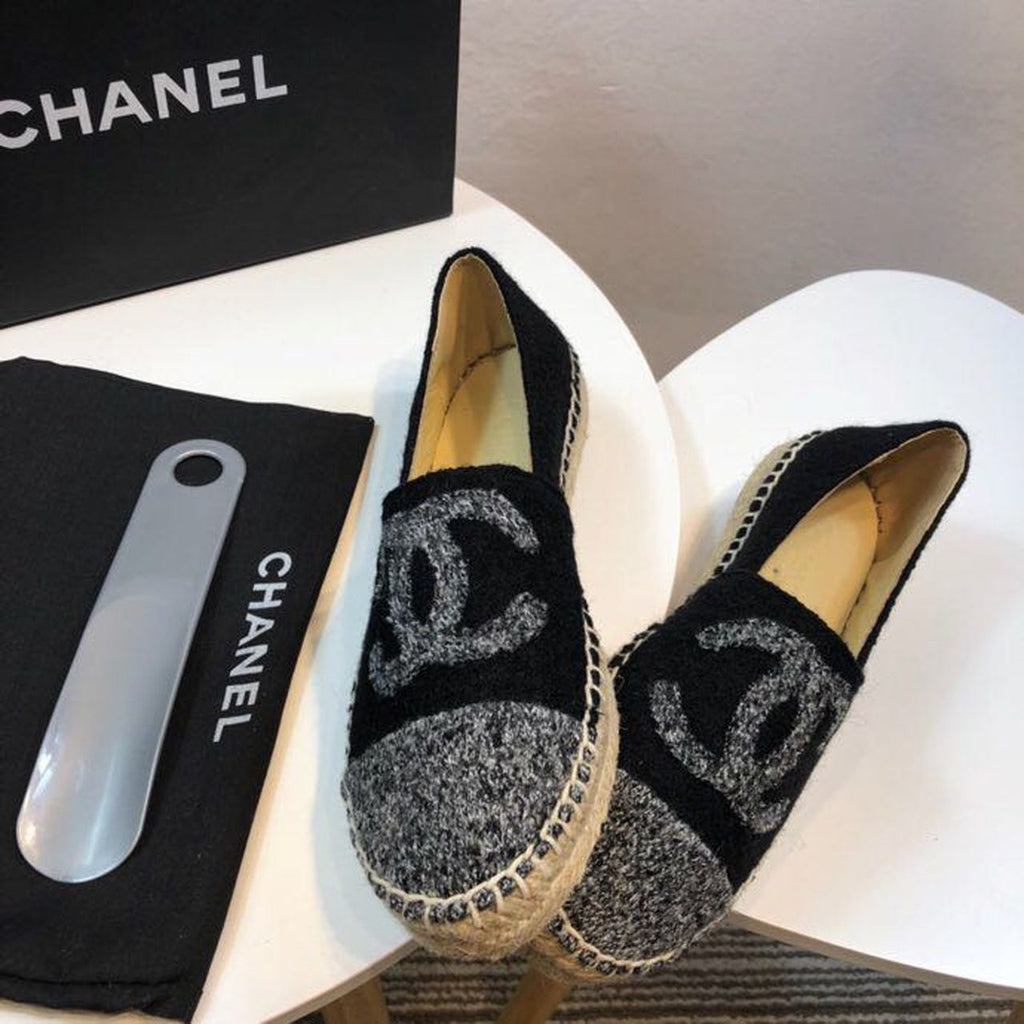 Chanel Tweed and Fabric Espadrilles Spring/Summer Collection Act 2 Black/Grey