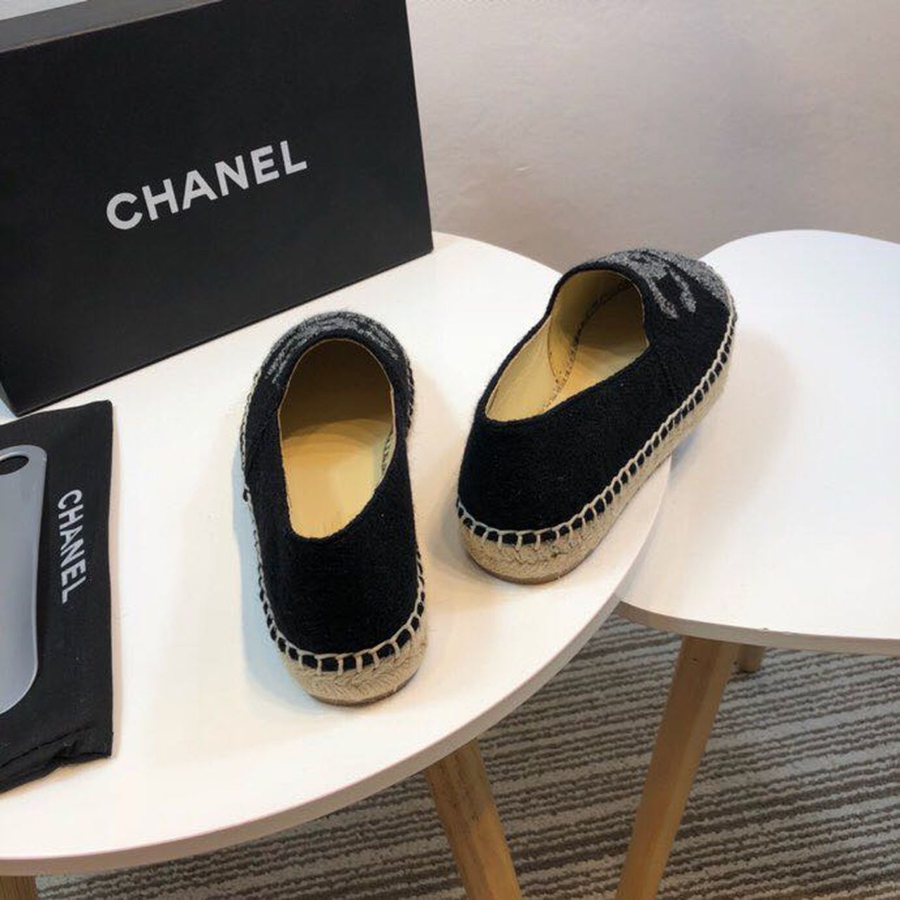 Chanel Tweed and Fabric Espadrilles Spring/Summer Collection Act 2 Black/Grey