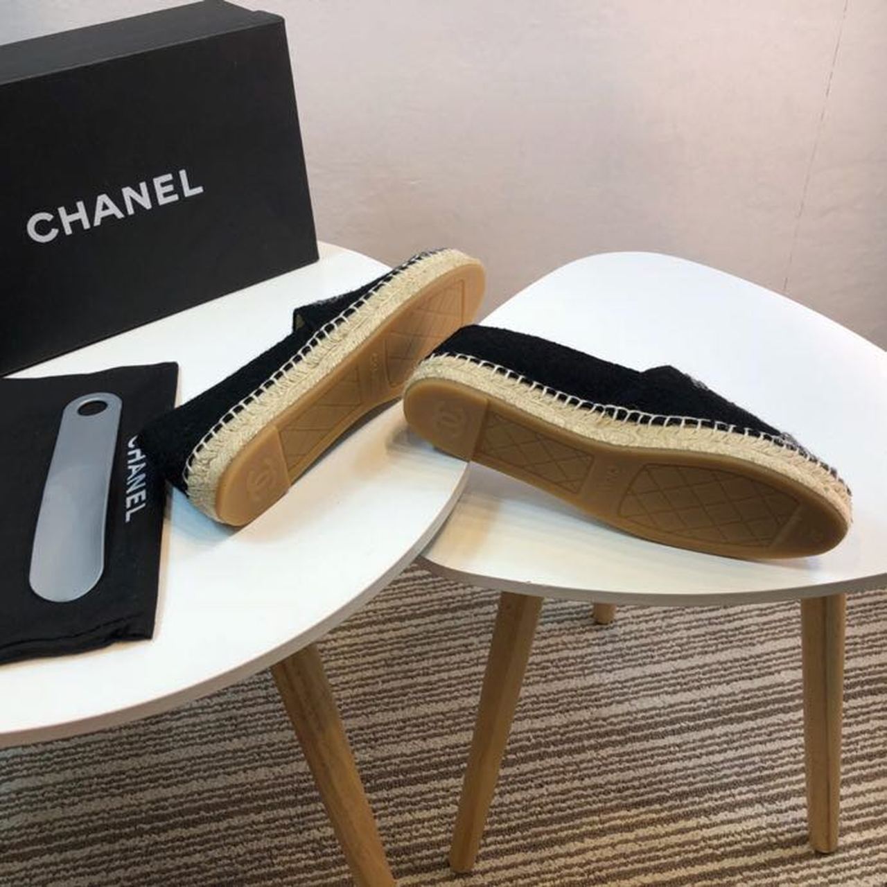 Chanel Tweed and Fabric Espadrilles Spring/Summer Collection Act 2 Black/Grey
