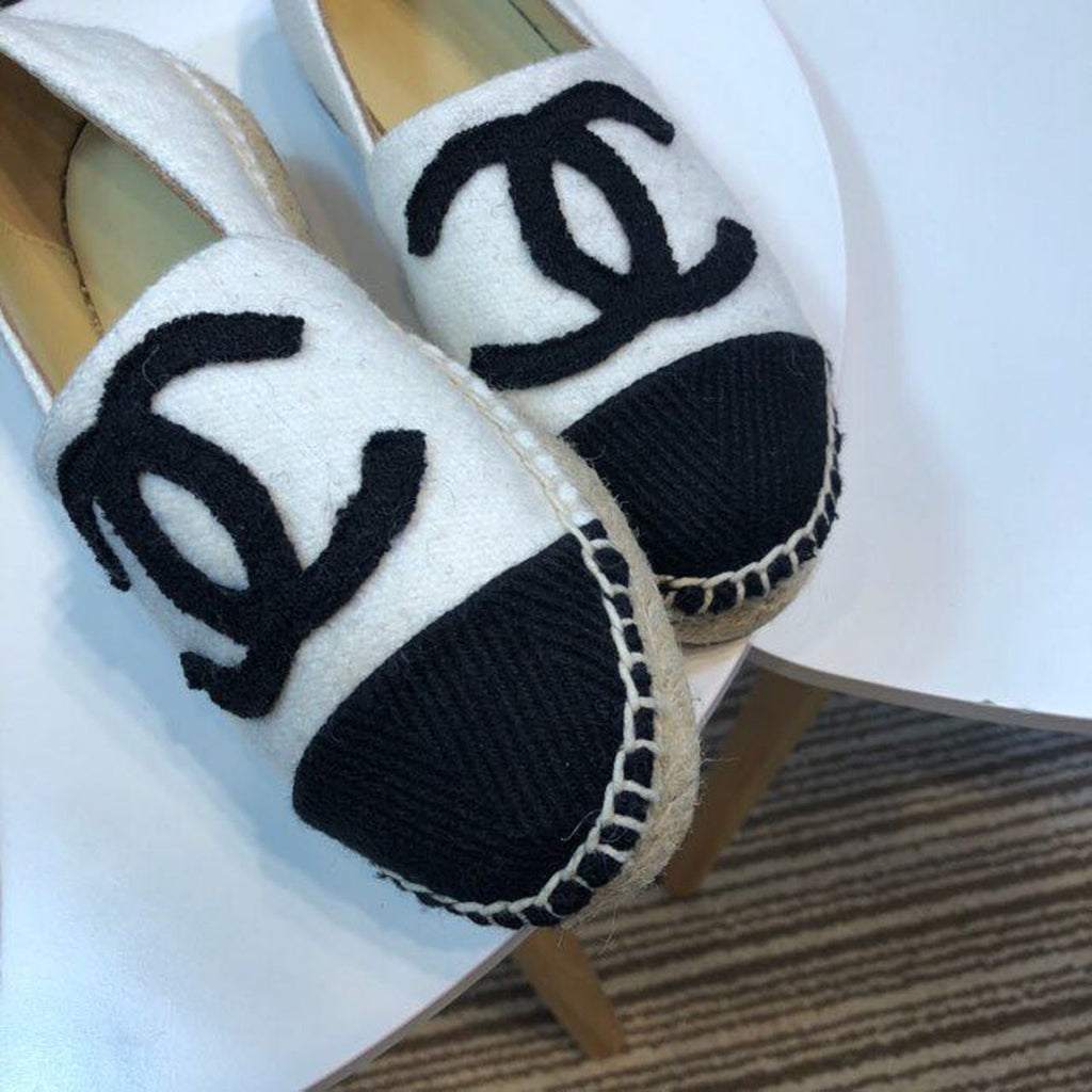 Chanel Tweed and Fabric Espadrilles Spring/Summer Collection Act 2 White/Black