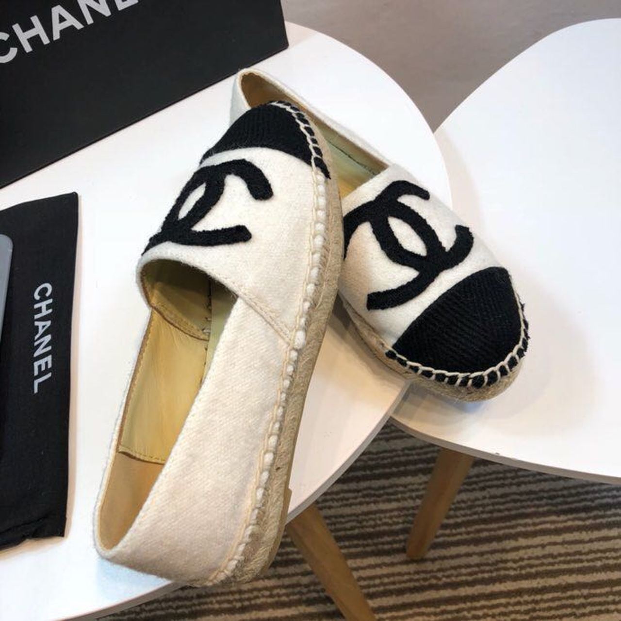 Chanel Tweed and Fabric Espadrilles Spring/Summer Collection Act 2 White/Black