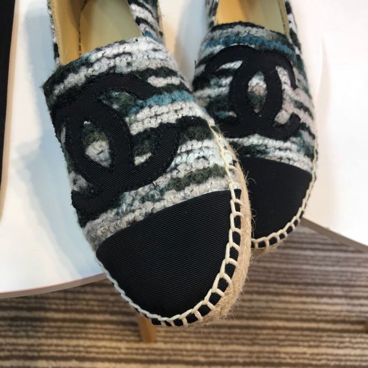 Chanel Wool and Fabric Espadrilles Spring/Summer Collection Act 2 Black/Grey