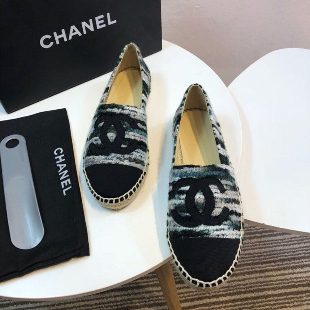 Chanel Wool and Fabric Espadrilles Spring/Summer Collection Act 2 Black/Grey