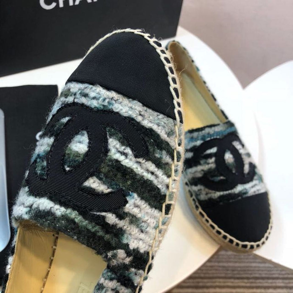 Chanel Wool and Fabric Espadrilles Spring/Summer Collection Act 2 Black/Grey
