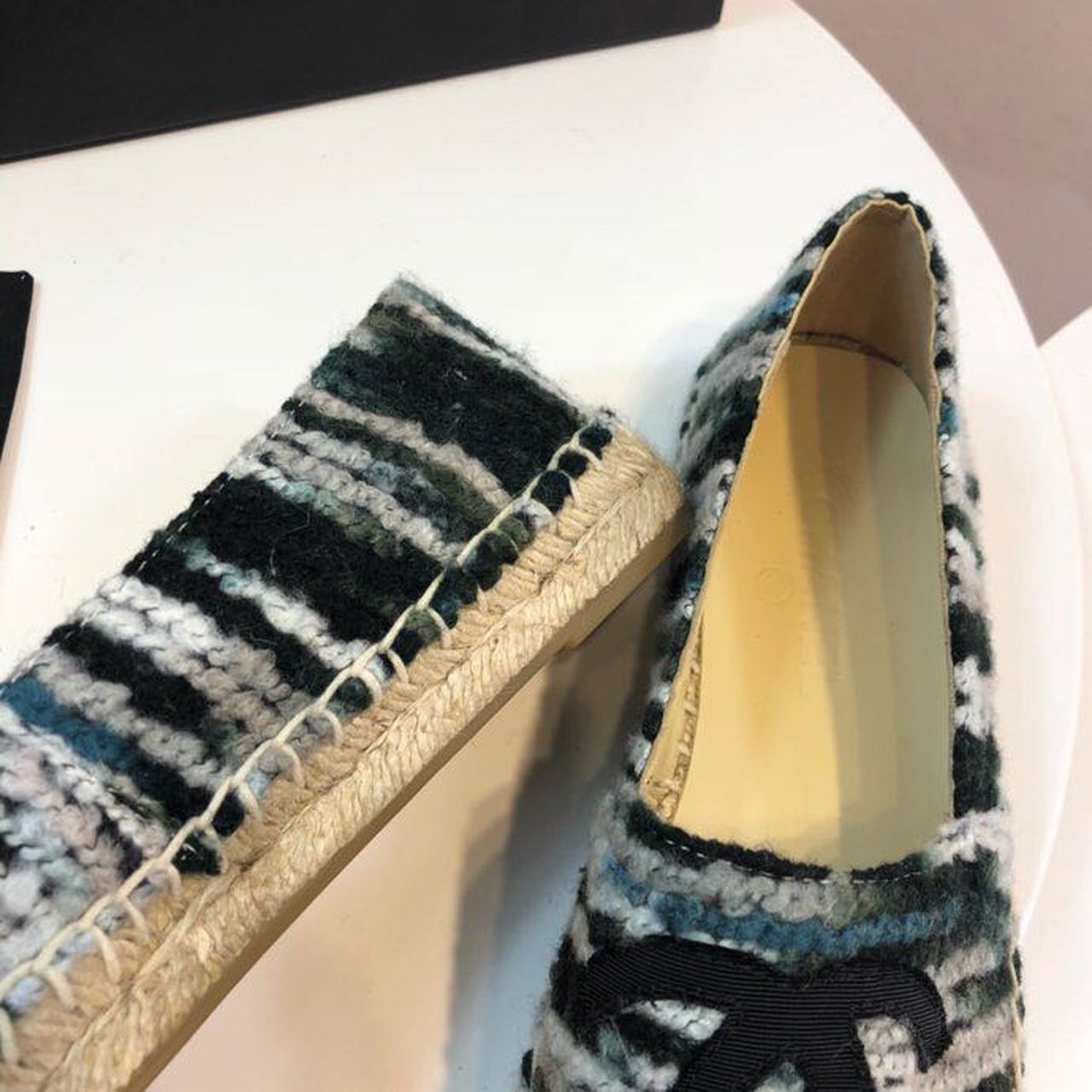 Chanel Wool and Fabric Espadrilles Spring/Summer Collection Act 2 Black/Grey