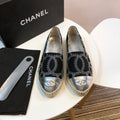 Chanel Tweed and Lambskin Toe Espadrilles Spring/Summer Collection Act 2 Black/Silver