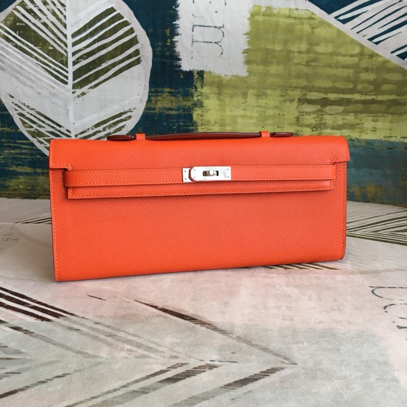 Hermes Kelly Classic Wallet 31cm Orange