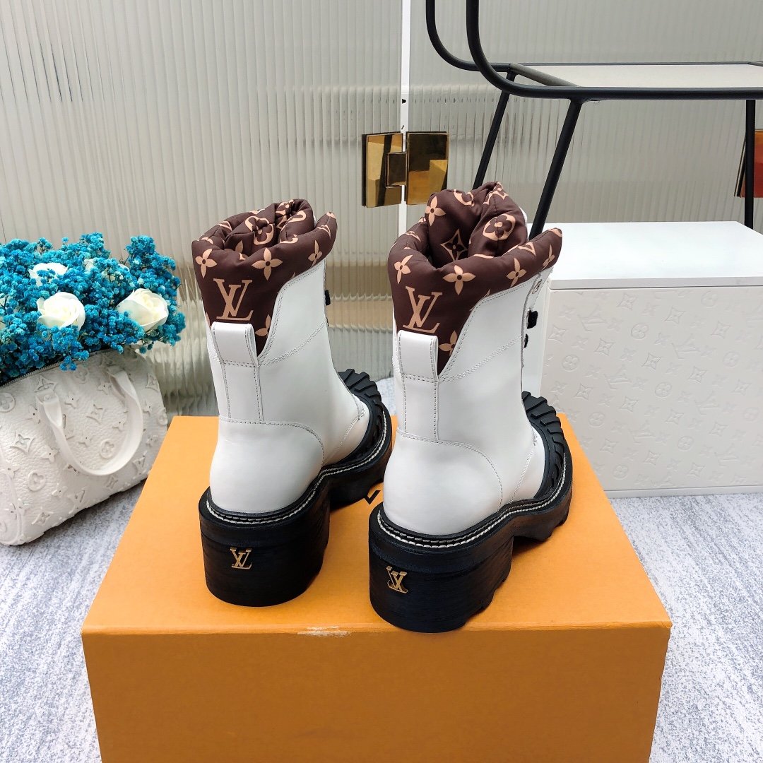 Louis Vuitton Beaubourg Ankle Boot White
