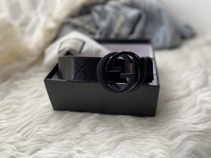 Gucci Belt With Double G Buckle Black