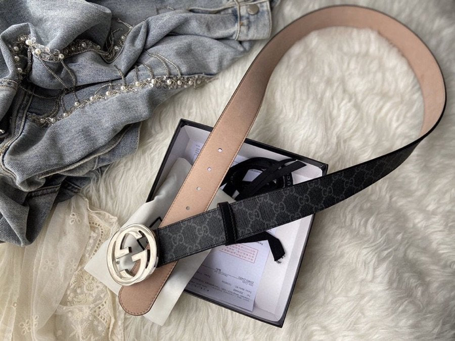 Gucci Belt With Double G Buckle Black