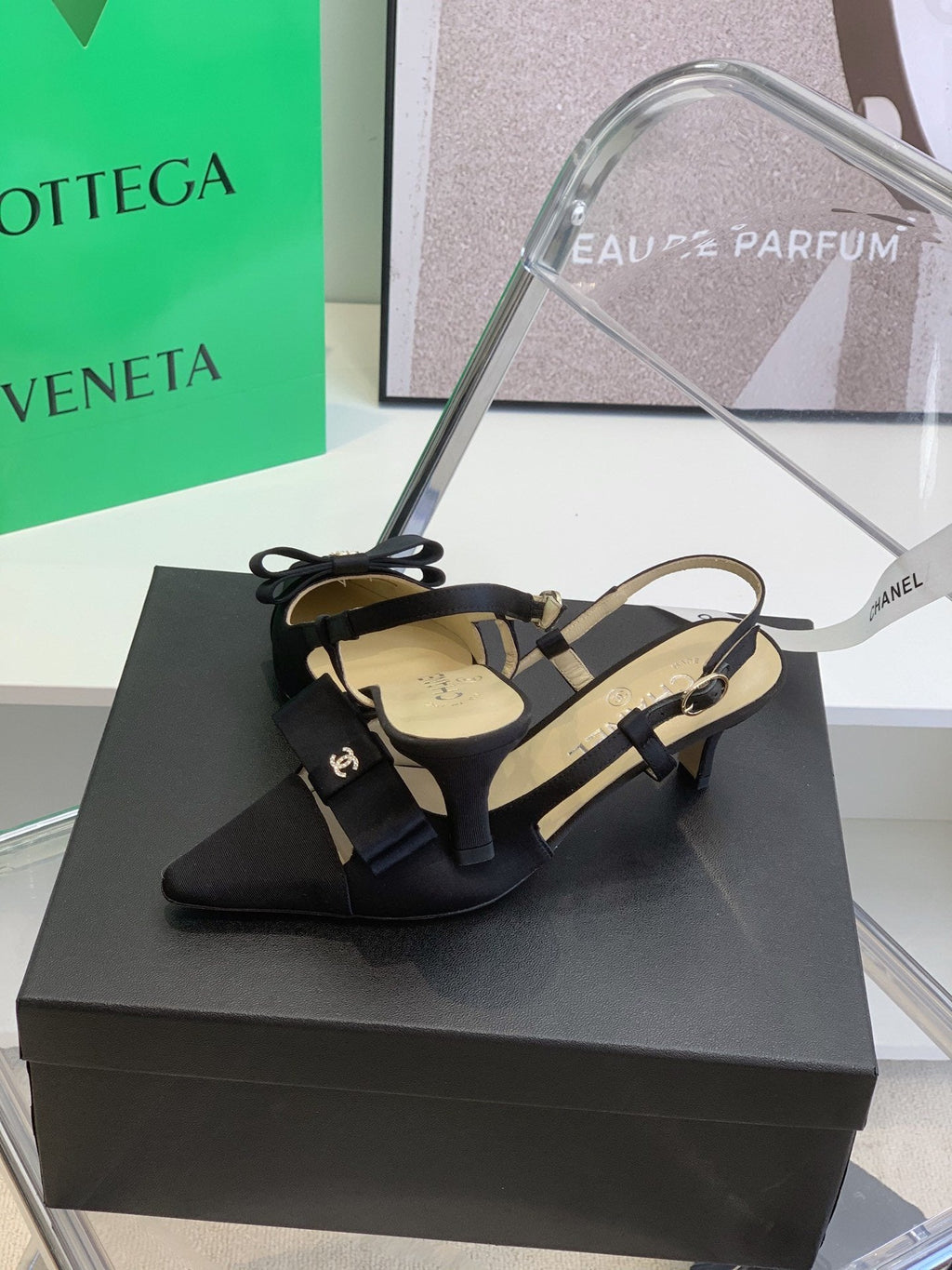 Chanel Sling Back Black