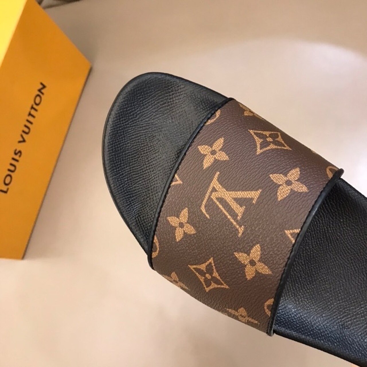 Louis Vuitton Mens Sandals Monogram Canvas Spring/Summer Collection Brown