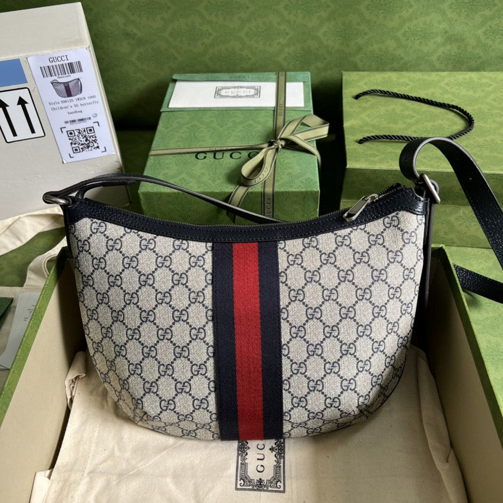 Gucci 598125 Ophidia GG Small Shoulder Bag 30cm Beige