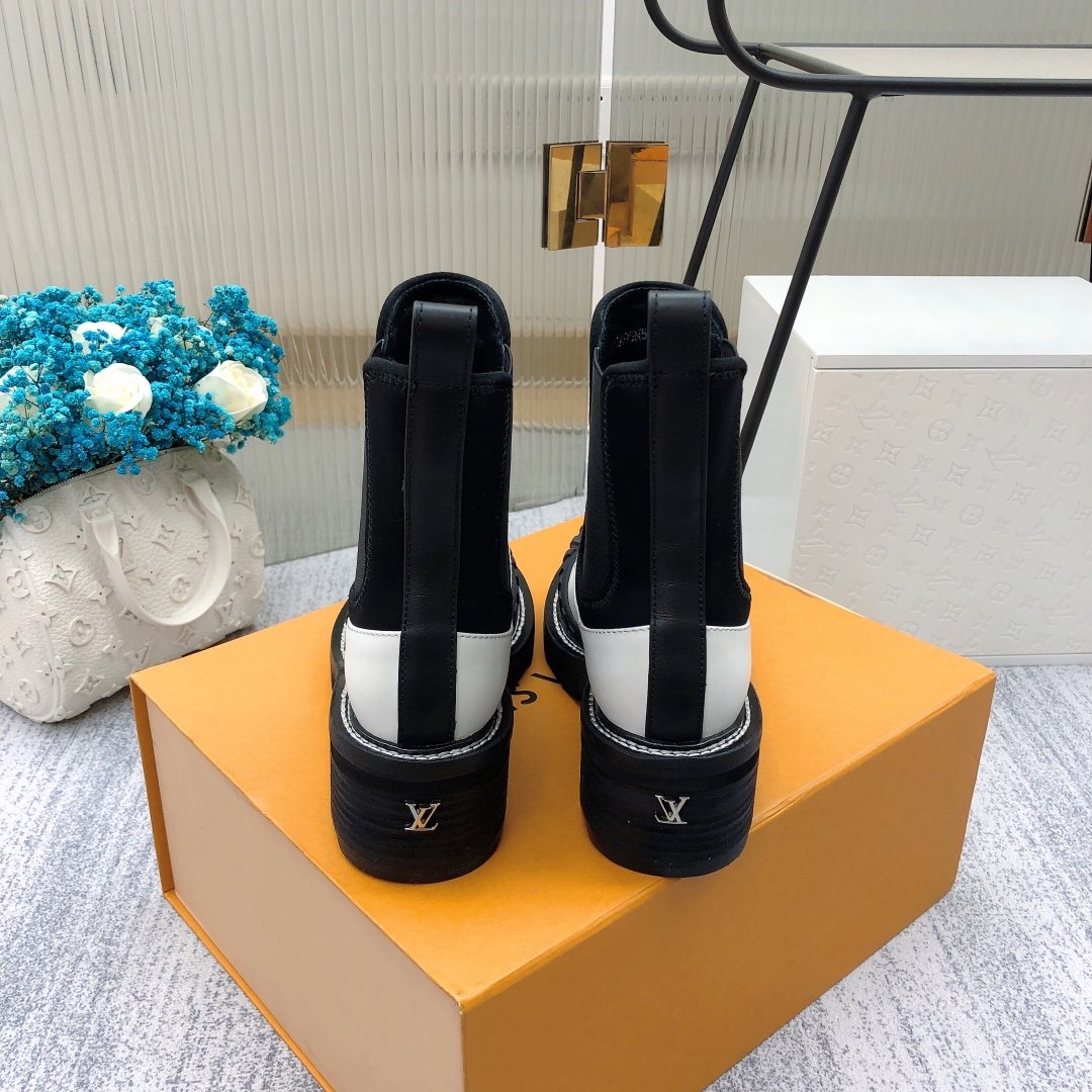 Louis Vuitton Beaubourg Ankle Boot Black/White