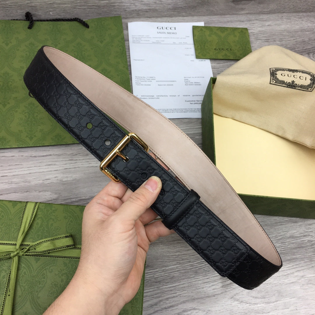 Gucci Belt With Square Buckle Black