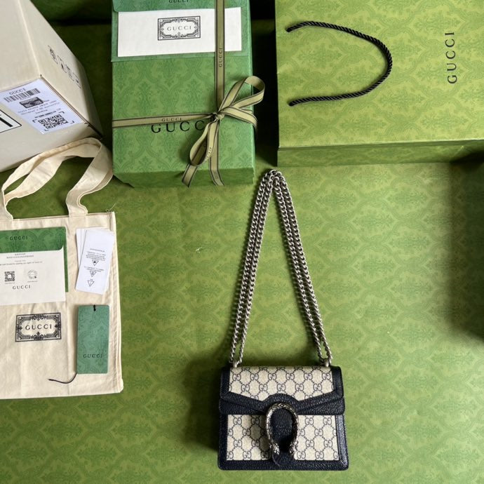 Gucci Dionysus Small Shoulder Bag 20cm Beige