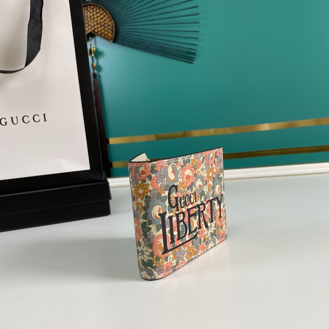 Gucci Liberty Floral Pink Wallet 11cm