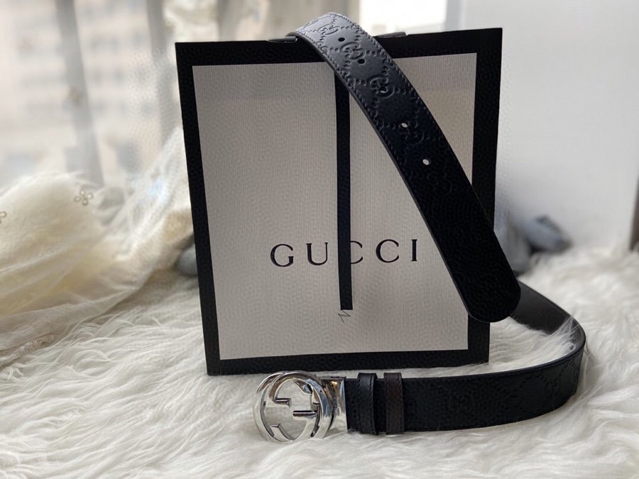 Gucci Belt With Double G Buckle Black