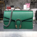 Gucci Dionysus Crystal Shoulder Bag 28cm 400249 Calfskin Leather Spring/Summer Collection, Green