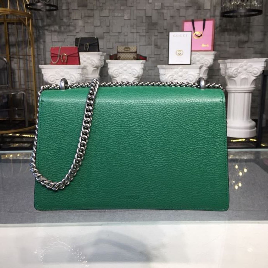 Gucci Dionysus Crystal Shoulder Bag 28cm 400249 Calfskin Leather Spring/Summer Collection, Green
