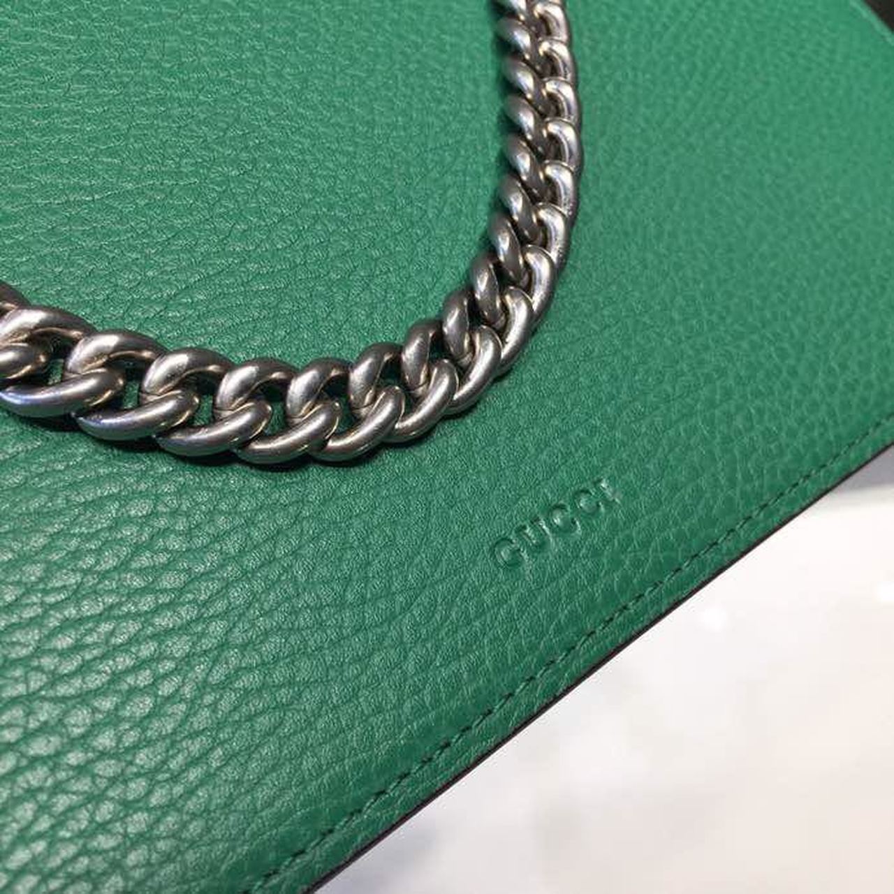 Gucci Dionysus Crystal Shoulder Bag 28cm 400249 Calfskin Leather Spring/Summer Collection, Green