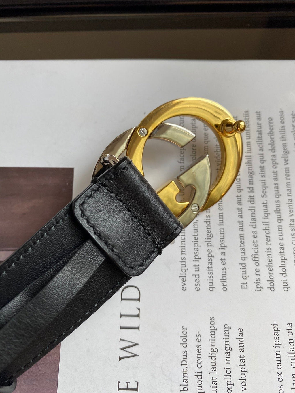 Gucci Belt With Double G Buckle Black