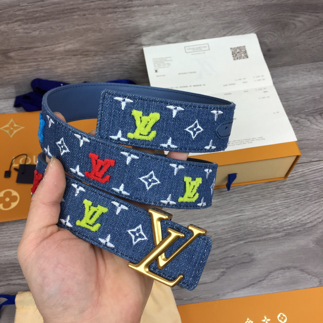 Louis Vuitton New Wave Belt Blue