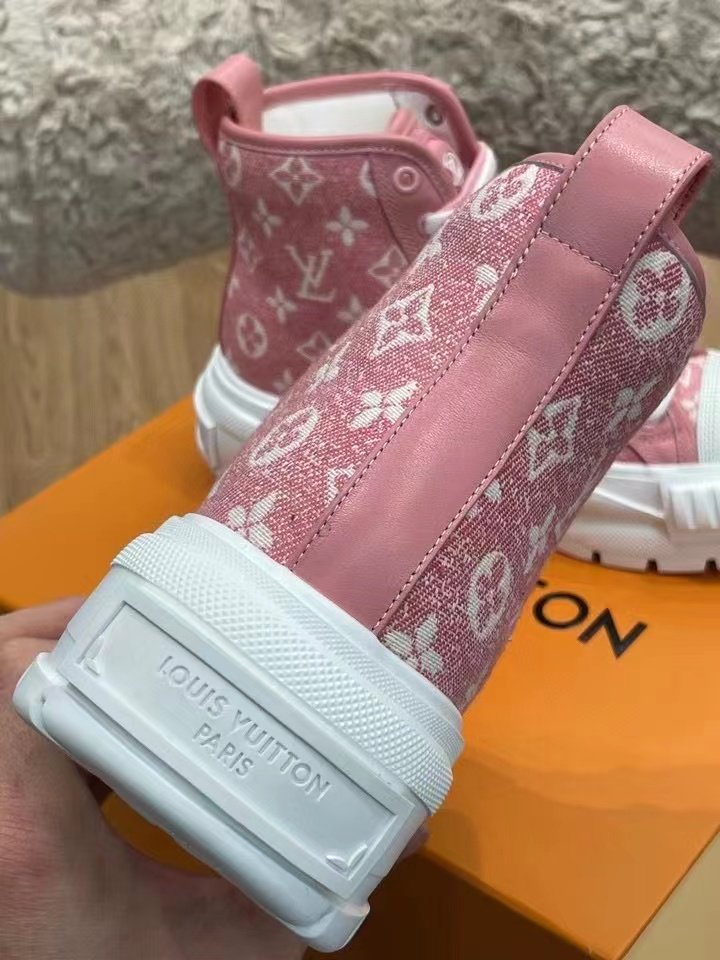 Louis Vuitton Squad Sneaker Boots Pink