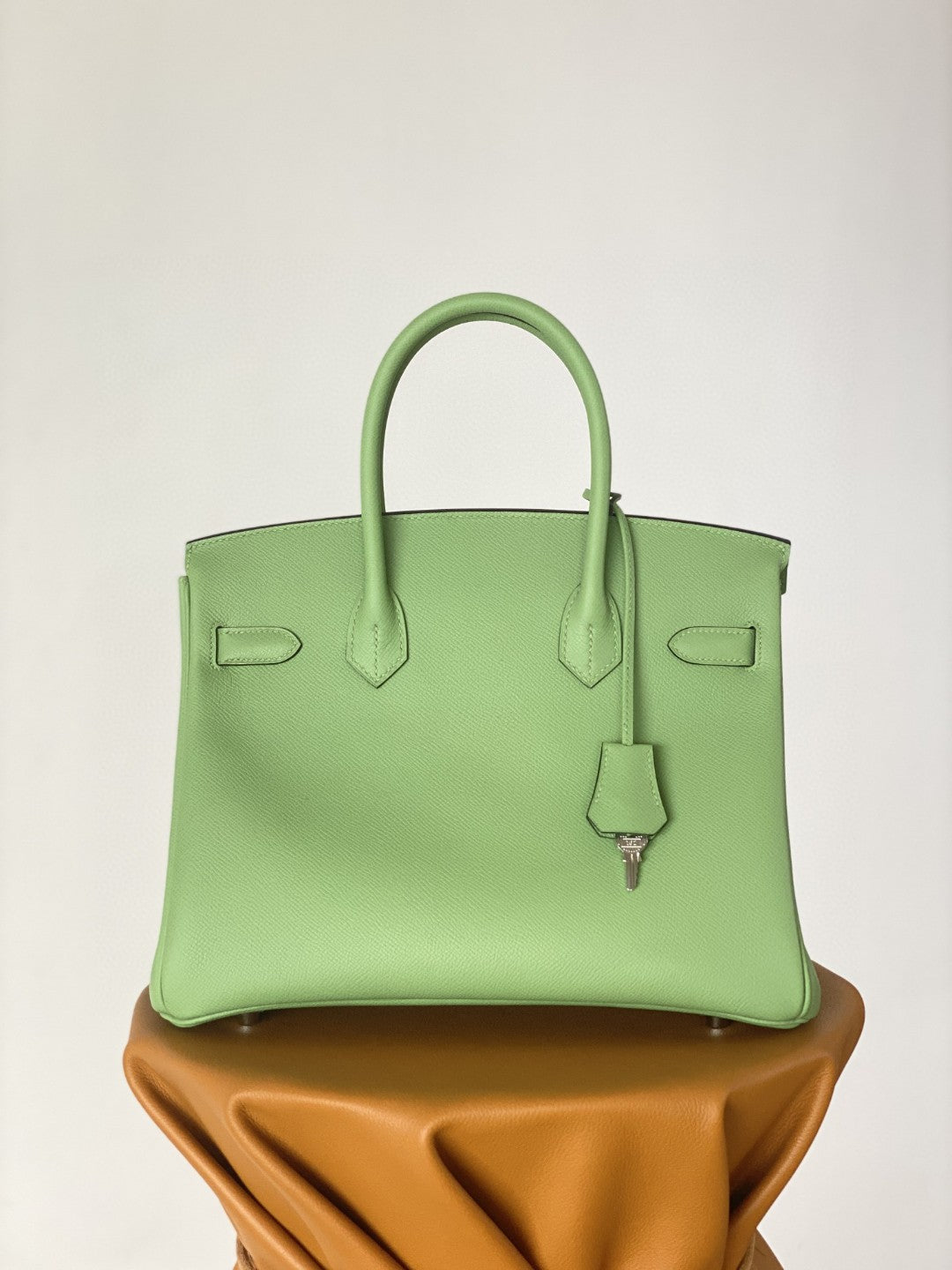 Hermes Birkin 25 Nata Swift Silver Hardware Green