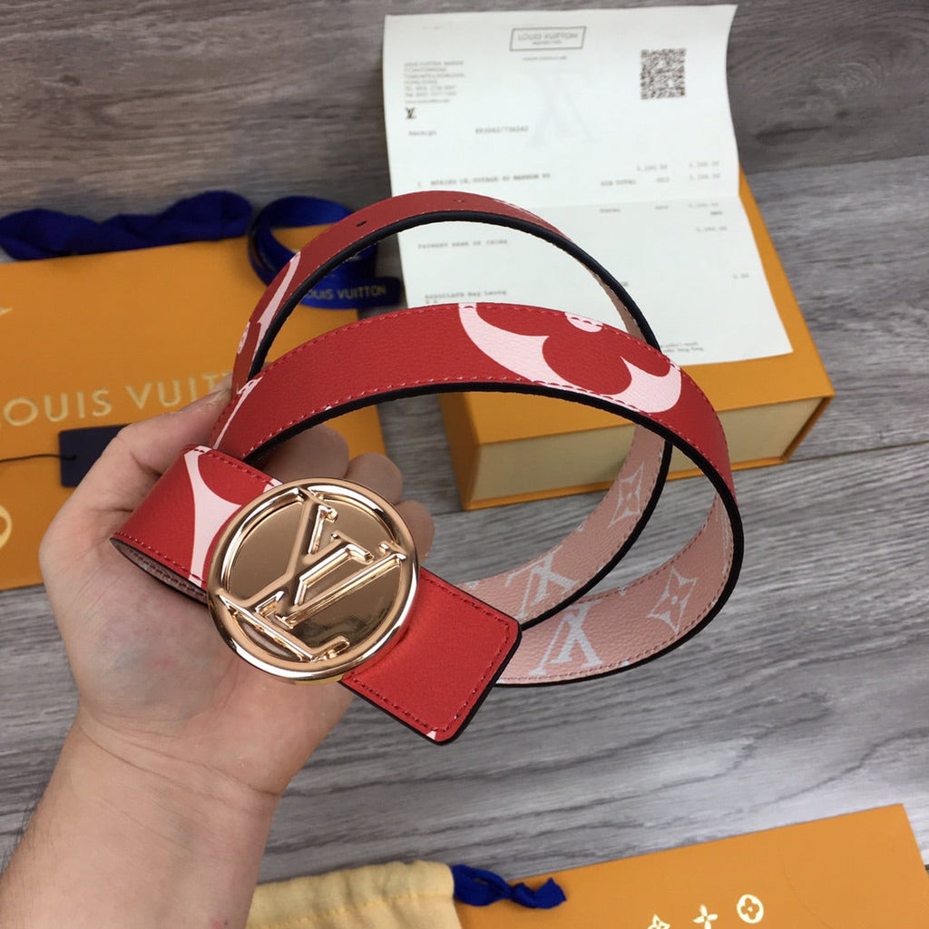 Louis Vuitton Iconic Reversible Belt Red