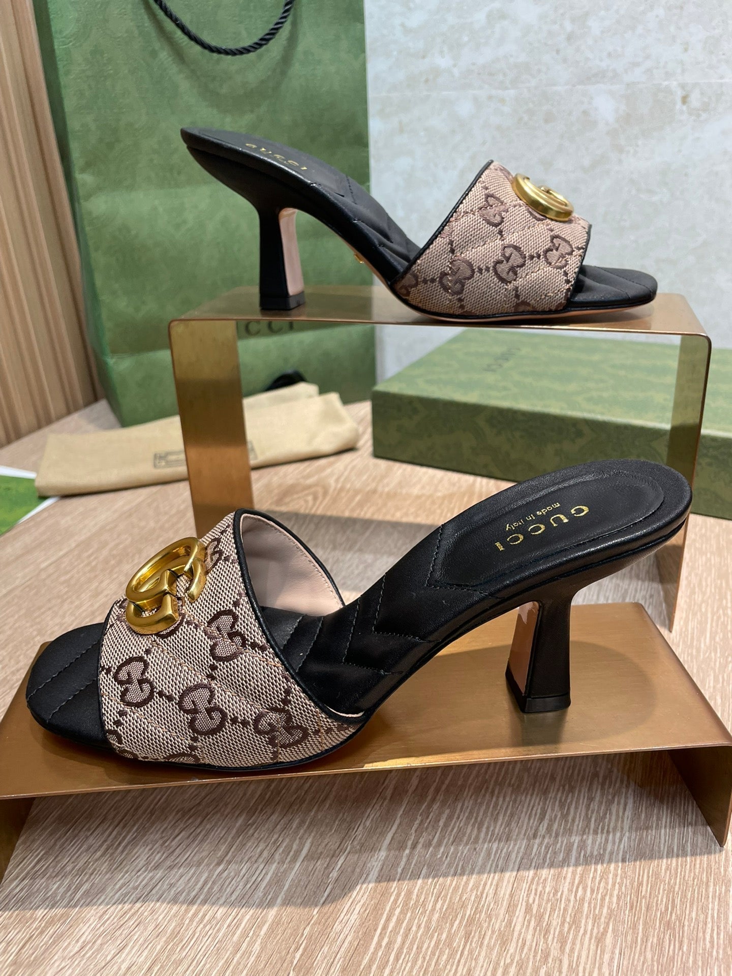 Gucci Double G Slide Sandal Black