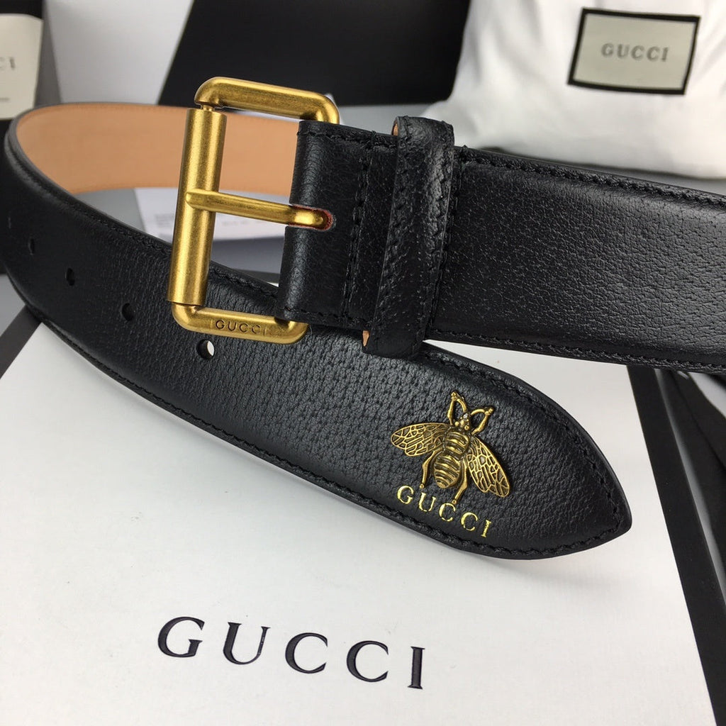 Gucci Belt With Square Buckle Black