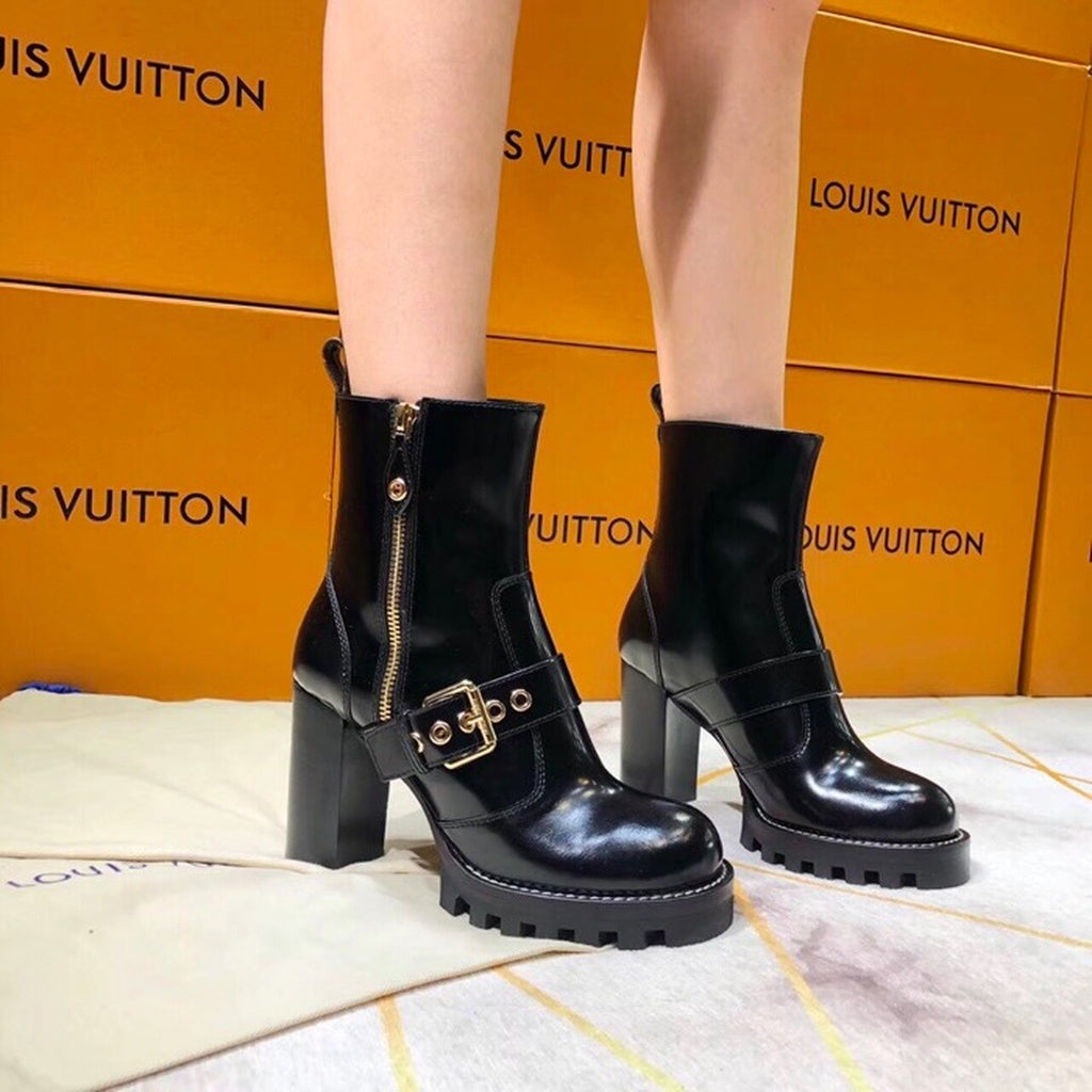 Louis Vuitton Star Trail Ankle Buckle Boot Calfskin Leather Fall/Winter Collection Black
