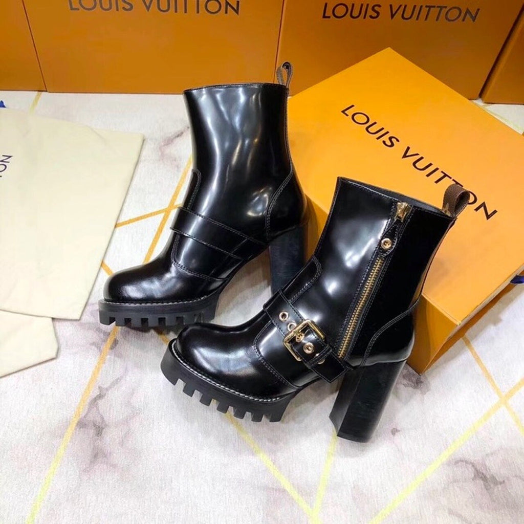 Louis Vuitton Star Trail Ankle Buckle Boot Calfskin Leather Fall/Winter Collection Black
